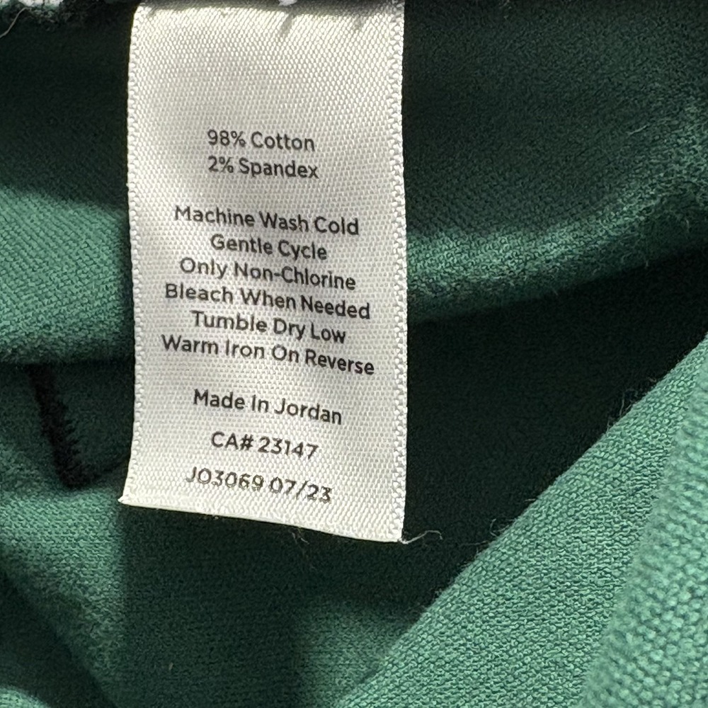 TALBOTS Velveteen Straight Leg Slimming Green Black Plaid Party Casual Pants 14 - Picture 9 of 9